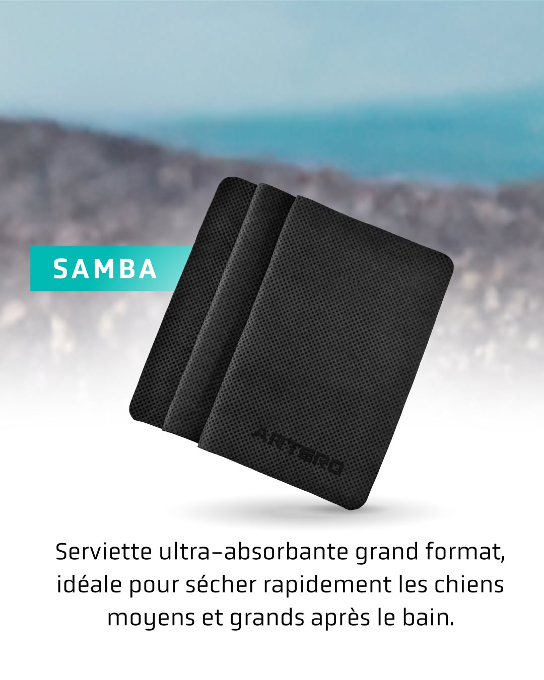 Serviette Artero Samba ultra-absorbante pour chien